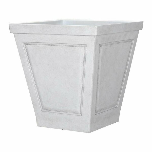 L&G Solutions 16.7 in. H X 16 in. D Polyresin New England Planter White PVE5516TWI